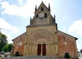 Facade of the Sainte-Foy church in MorlaÃÂ s in the Bearn